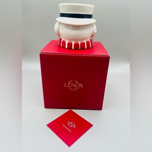 Lenox Snowman Figural Christmas Holiday Candle Holder with Tea Light Candle NIB - Picture 2 of 10